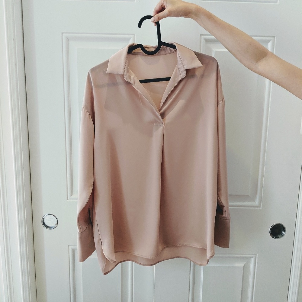 NWOT Blush Pink Blouse